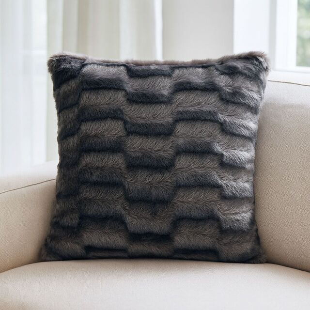 Voltico Arctic 18Inch Cushion (Charcoal/Silver) in Charcoal - Size: 45 cm x 45 cm - image 1