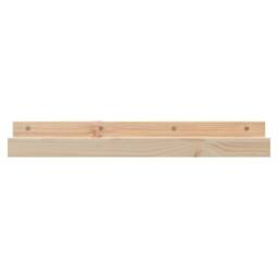 Berkfield Home Wall Shelves 2 pcs 80x12x9 cm Solid Wood Pine in Light Tan - Size: 80 x 12 x 9 cm - thumbnail 4