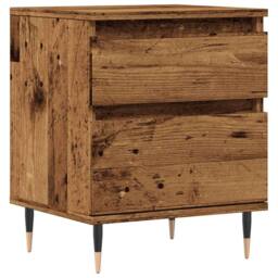 Berkfield Home Bedside Cabinet Old Wood 40x35x50 cm Engineered Wood in Brown - Size: 40 x 35 x 50 cm - thumbnail 1