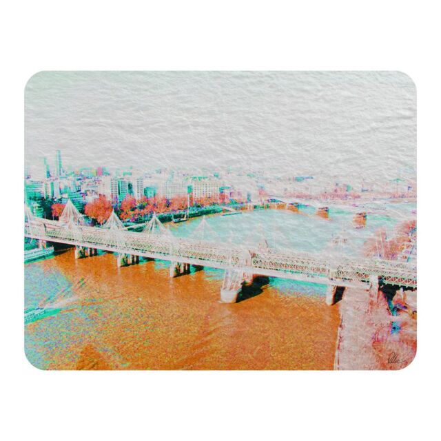 Benjamin Tate Design London Eye Veiw Orange Blanket in Natural - Size: 120 cm x 150 cm - image 1