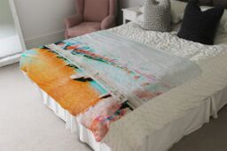 Benjamin Tate Design London Eye Veiw Orange Blanket in Natural - Size: 120 cm x 150 cm - thumbnail 3