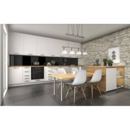 Netlighting Daytona Bar Pendant Nickel Alabaster Optic Glass Shade 4x E14 in Grey - thumbnail 3