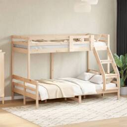 Berkfield Home Bunk Bed without Mattress 90x200/120x200 cm Solid Wood in Light Brown - thumbnail 2
