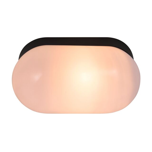 Nordlux Modern Indoor Wall Light Black Plastic E27 Bathroom Safe - Mains Powered, IP44 - image 1