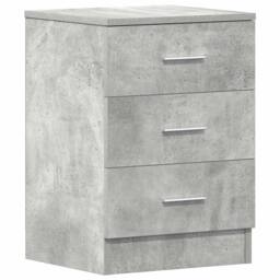 Berkfield Home Bedside Cabinets 2 pcs Concrete Grey 38x35x56 cm Engineered Wood - Size: 38 x 35 x 56 cm - thumbnail 5