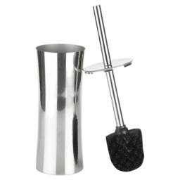 Nordara 3pcs Stainless Steel Matching Bathroom Tumbler Toilet Brush Set in Silver - thumbnail 4