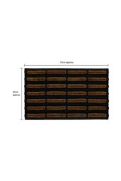 JVL Nimbus Rubber Coir Tuffscrape Doormat 45x75cm in Natural - Size: 45 cm x 75 cm - thumbnail 5
