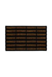 JVL Nimbus Rubber Coir Tuffscrape Doormat 45x75cm in Natural - Size: 45 cm x 75 cm - thumbnail 1