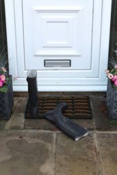 JVL Nimbus Rubber Coir Tuffscrape Doormat 45x75cm in Natural - Size: 45 cm x 75 cm - thumbnail 2