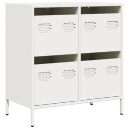 Berkfield Home Sideboard¬†White 68x39x73.5 cm Cold-rolled Steel in White
