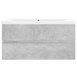 Berkfield Home Sink Cabinet with Built-in Basin Concrete Grey Engineered Wood - thumbnail 6