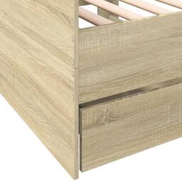 Berkfield Home Daybed with Drawers without Mattress Sonoma Oak 90x200 cm in Light Tan - thumbnail 7