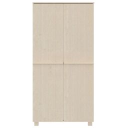 Berkfield Home Wardrobe HAMAR Honey Brown 89x50x180 cm Solid Wood Pine - Size: 89 x 50 x 180 cm - thumbnail 3