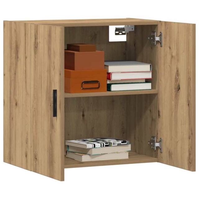 Berkfield Home Wall Cabinet Artisan Oak 60x31x60 cm Engineered Wood in Brown - Size: 60 x 31 x 60 cm - image 1