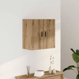 Berkfield Home Wall Cabinet Artisan Oak 60x31x60 cm Engineered Wood in Brown - Size: 60 x 31 x 60 cm - thumbnail 2