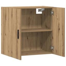 Berkfield Home Wall Cabinet Artisan Oak 60x31x60 cm Engineered Wood in Brown - Size: 60 x 31 x 60 cm - thumbnail 7