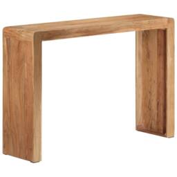 Berkfield Home Console Table 110x30x76 cm Solid Wood Acacia in Brown - Size: 110 x 30 x 76 cm - thumbnail 8