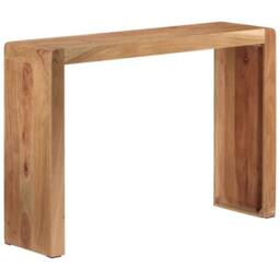 Berkfield Home Console Table 110x30x76 cm Solid Wood Acacia in Brown - Size: 110 x 30 x 76 cm - thumbnail 9