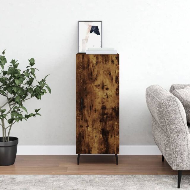Berkfield Home Sideboard Smoked Oak 34.5x34x90 cm Engineered Wood in Brown - image 1