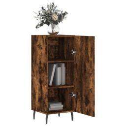 Berkfield Home Sideboard Smoked Oak 34.5x34x90 cm Engineered Wood in Brown - thumbnail 4