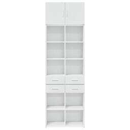 Berkfield Home Storage Cabinet White 70x42.5x225 cm Engineered Wood - thumbnail 4
