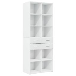 Berkfield Home Storage Cabinet White 70x42.5x225 cm Engineered Wood - thumbnail 6