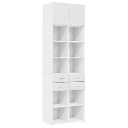 Berkfield Home Storage Cabinet White 70x42.5x225 cm Engineered Wood - thumbnail 3