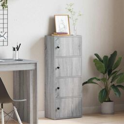 Berkfield Home Bookcase Grey Sonoma 40x24x102 cm Engineered Wood - Size: 40 x 24 x 102 cm - thumbnail 3
