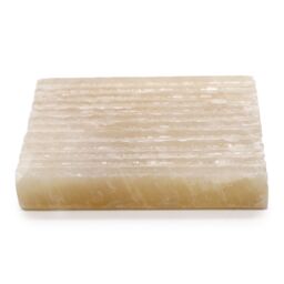 KDMD Honey Onxy Square Soap Dish in Cream