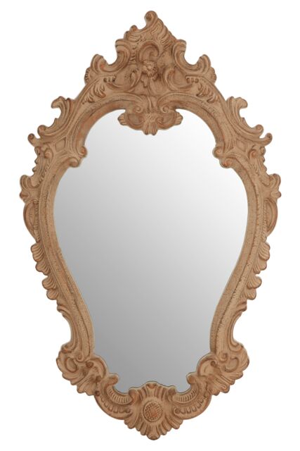 Orsina Broschi Antique Brown Rococo Design Wall Mirror - image 1