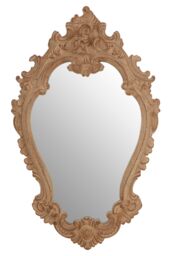 Orsina Broschi Antique Brown Rococo Design Wall Mirror - thumbnail 1