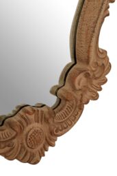 Orsina Broschi Antique Brown Rococo Design Wall Mirror - thumbnail 4