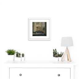 Artery8 De Noter Ghent Altarpiece Van Eyck Brothers 8X8 Inch Square Wooden Framed Wall Art Print Picture with Mount in White - thumbnail 2