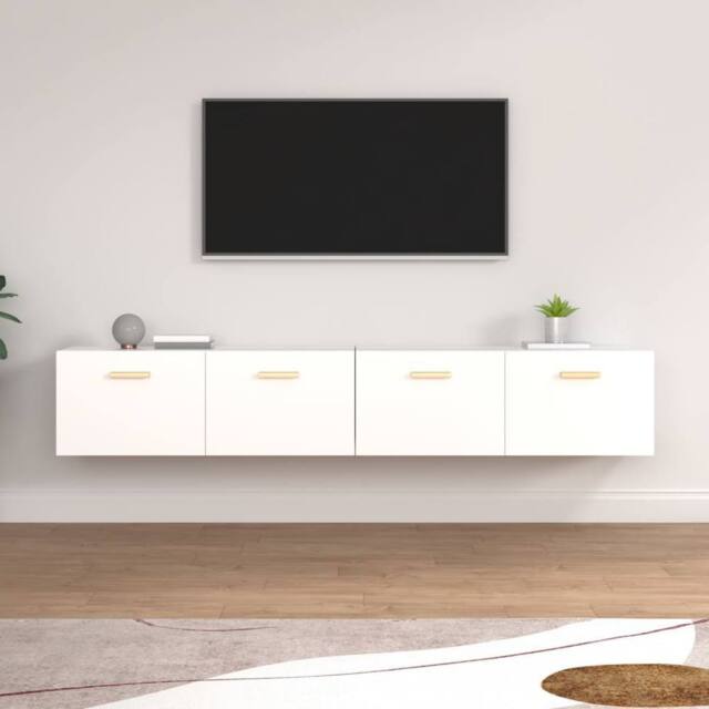 Berkfield Home Wall Cabinets 2 pcs White 100x36.5x35 cm Engineered Wood - image 1