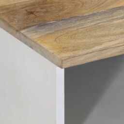 Berkfield Home TV Cabinet 100x33.5x46 cm Solid Wood Mango in Brown - thumbnail 6