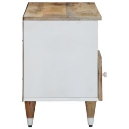 Berkfield Home TV Cabinet 100x33.5x46 cm Solid Wood Mango in Brown - thumbnail 4