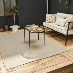 THE RUGS Reversible Weatherproof Outdoor Beige Rug Solid Urban 1000 - Size: 180 cm x 270 cm - thumbnail 1