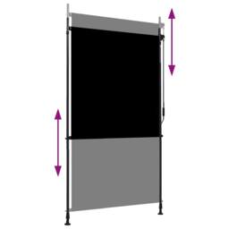 Berkfield Home Outdoor Roller Blind 120x270 cm Anthracite in Black