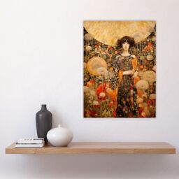 Artery8 The In The Dandelion Dream By Dianne Knope Klimt William Morris Inspired Style Wildflower Meadow Large Wall Art Poster Print Thick Paper - thumbnail 4