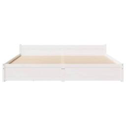 Berkfield Home Bed Frame without Mattress White 180x200 cm Super King Solid Wood Pine - thumbnail 4