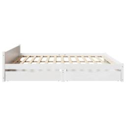 Berkfield Home Bed Frame without Mattress White 180x200 cm Super King Solid Wood Pine - thumbnail 7
