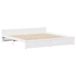 Berkfield Home Bed Frame without Mattress White 180x200 cm Super King Solid Wood Pine - thumbnail 5