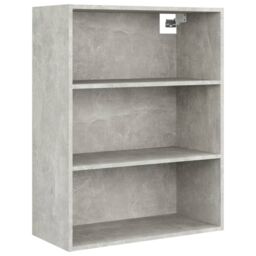Berkfield Home Hanging Wall Cabinet Concrete Grey 69.5x32.5x90 cm - thumbnail 2