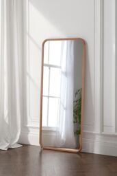 Yearn Mirrors Sherwood Oak Framed Curved Wall Mirror in Natural