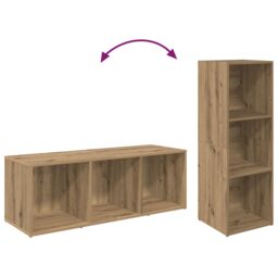 Berkfield Home with Shelf with Storage 2 pcs Artisan oak 107 x 35 x 37 cm Engineered wood in Brown - thumbnail 8