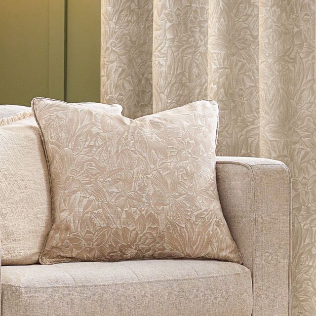 Wylder Grantley Jacquard Polyester Filled Cushion in Natural - Size: 50 cm x 50 cm - image 1