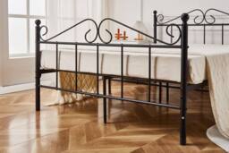Crazy Price Beds Ltd Lindale Vintage Black Metal Bed Frame - Size: Small Double - thumbnail 5