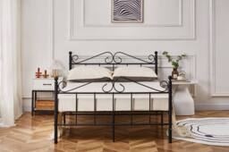 Crazy Price Beds Ltd Lindale Vintage Black Metal Bed Frame - Size: Small Double - thumbnail 2