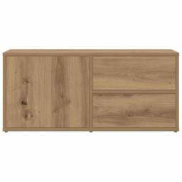 Berkfield Home TV Cabinet Artisan Oak 80x34x35.5 cm Engineered Wood in Brown - thumbnail 5