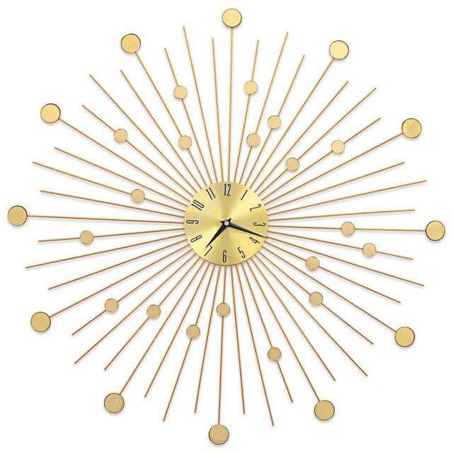 Berkfield Home Wall Clock Metal 70 cm Golden in Gold - image 1